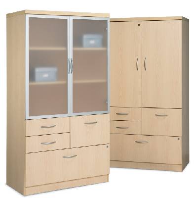 combination storage units with doors