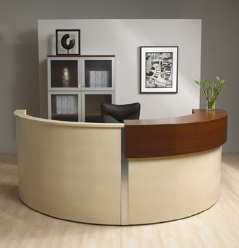 Half Circle Round Reception Desk